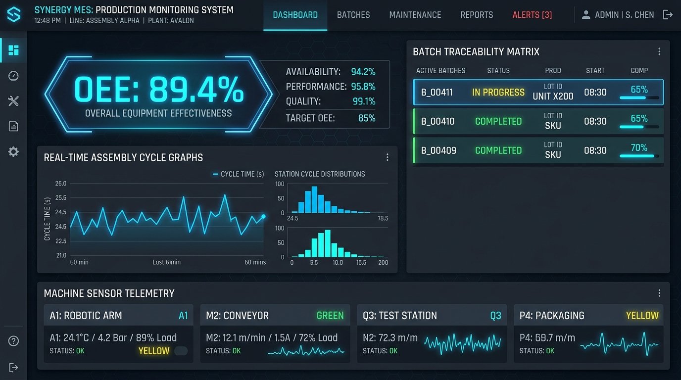 Custom Manufacturing Execution System (MES) & Shop Floor SCADA